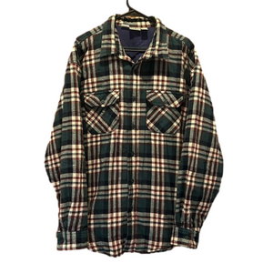 L.L. Bean Men's Heavyweight Thermal Insulated Plaid Flannel Shirt Jacket - XXL